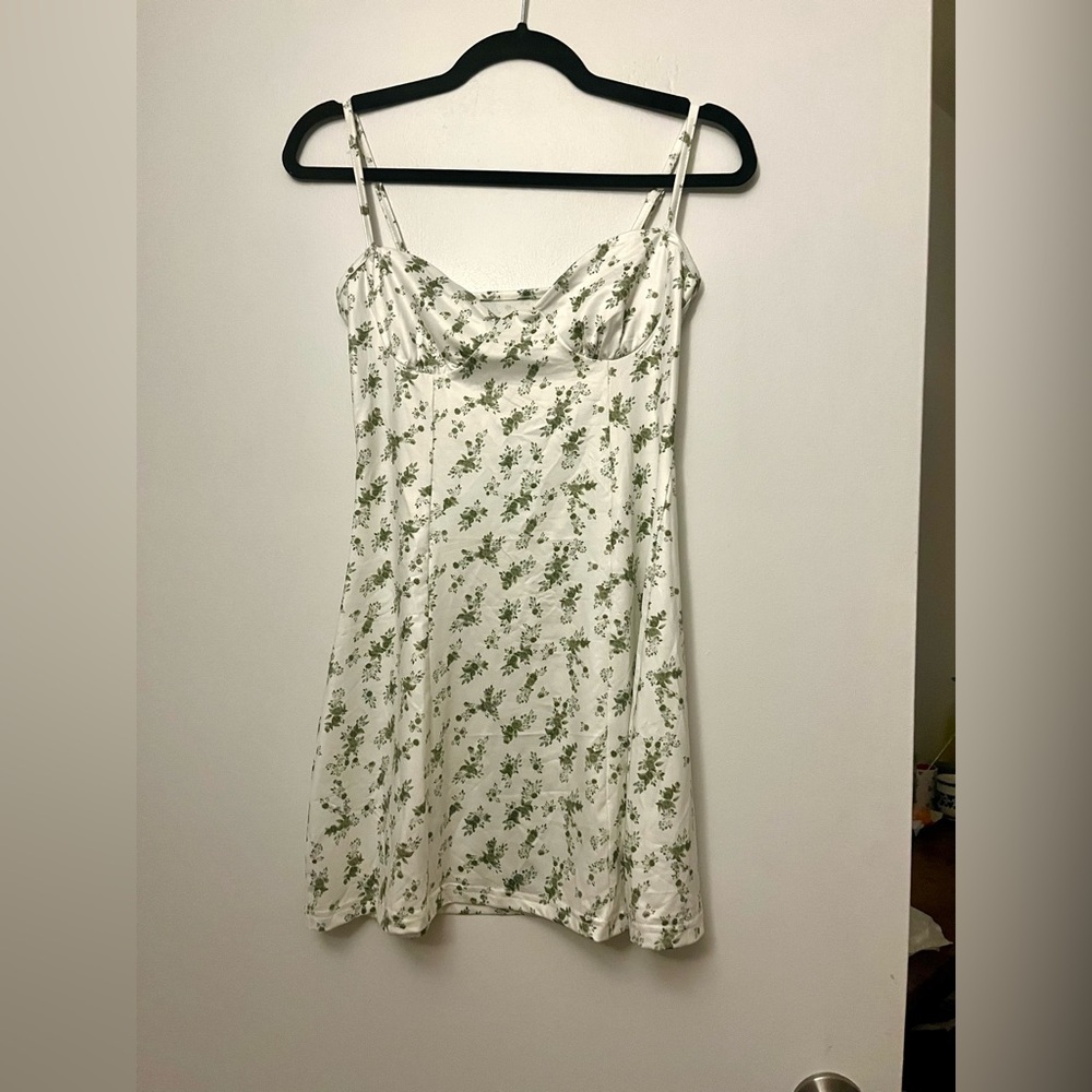 NWOT White Floral Mini Dress